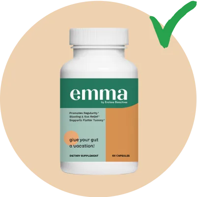 EmaRelief supplement bottle with quality check mark