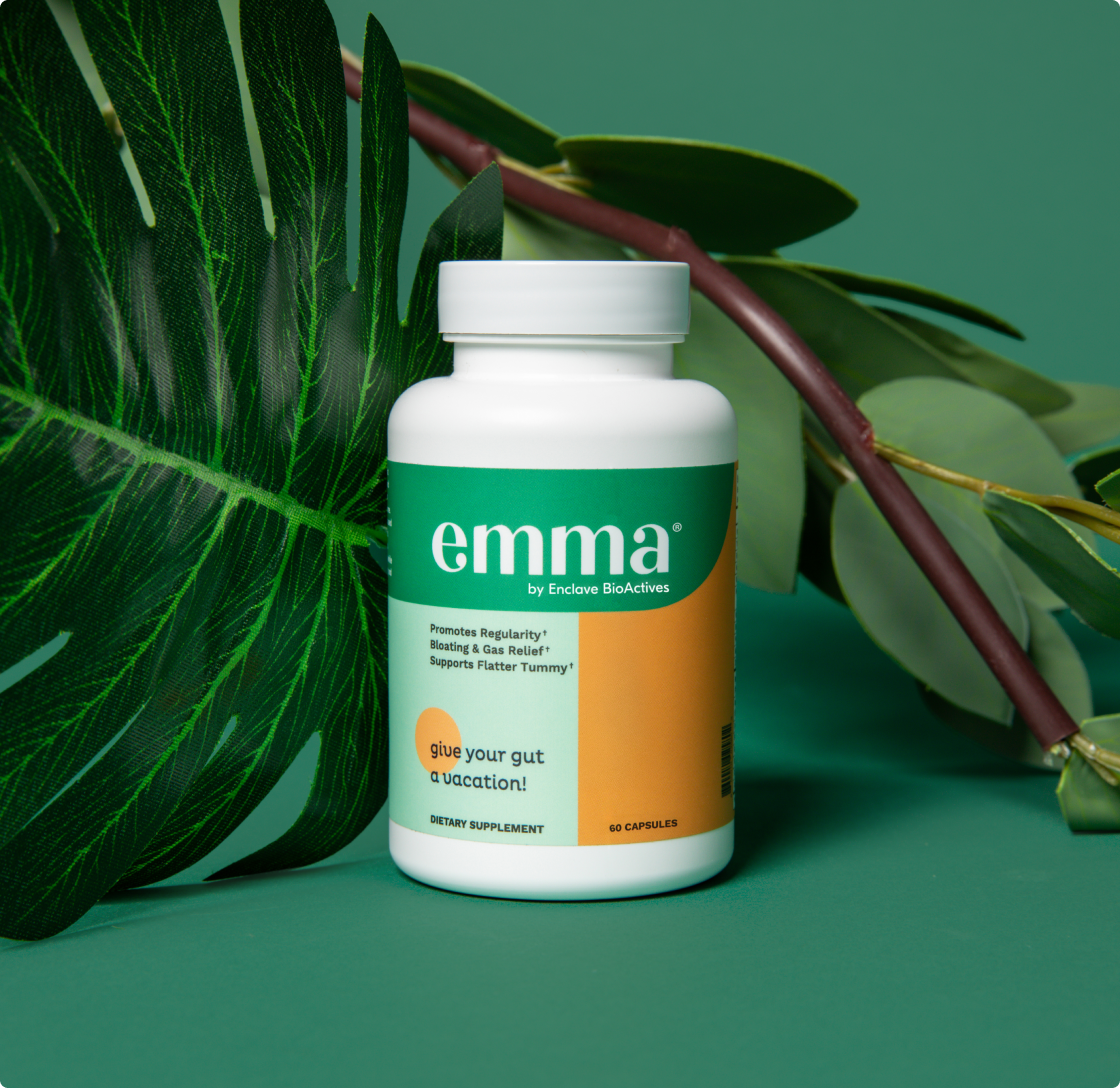 EmaRelief official supplement bottle – natural digestive relief