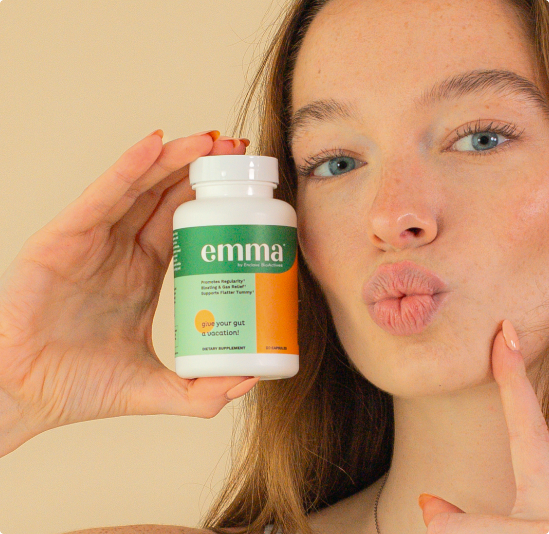 EmaRelief natural digestive supplement close-up